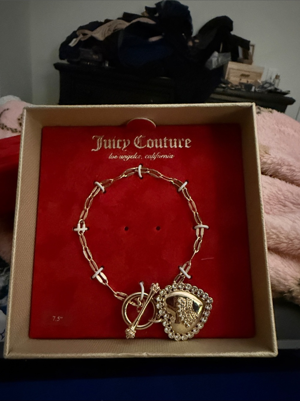 Juicy couture gold heart bracelet
